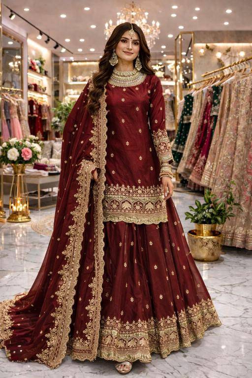 NEW Launching Designer SSC 708 Fandy Red Traditional lehenga choli wholesale market in Kolkata